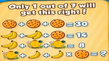 Logic: Cookies Banana Clock Picture Puzzle [Only 1 Out of 7 Will Get This Right]