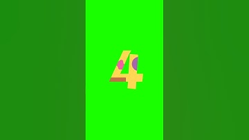 Count numbers from 1-10 Funny 3d effect text with sound #4 #shorts #short #animation #greenscreen