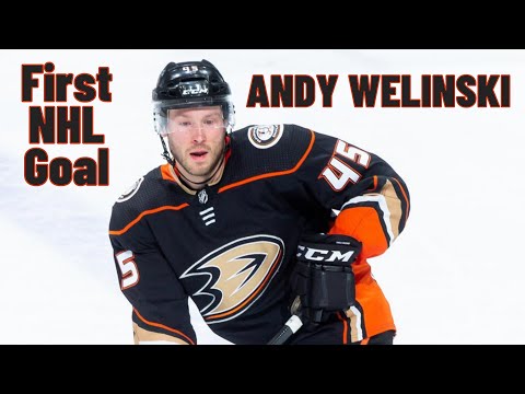 Andy Welinski #45 (Anaheim Ducks) first NHL goal 29/03/2019
