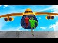 JUMP INTO THE FLYING CARGO PLANE CHALLENGE! (GTA 5 Funny Moments)