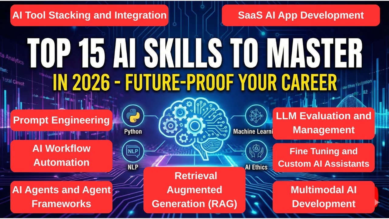 Top 15 AI (Artificial Intelligence) Skills to Master in 2026 - YouTube