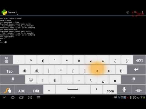 video probando QPython en tableta android