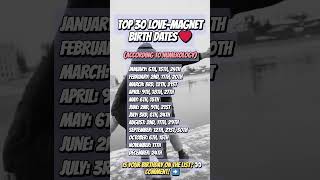 These Birth Dates Attract LOVE 💘 Top 30 (Numerology)