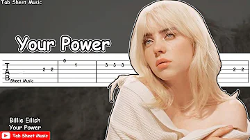 Billie Eilish - Your Power Guitar Tutorial | TAB