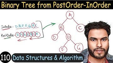 110 - Construct Binary Tree from PostOrder and InOrder Traversal | Data Structure