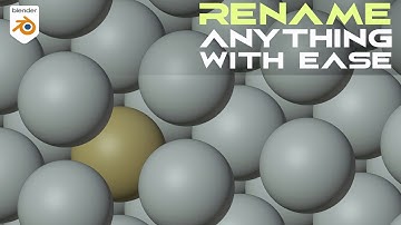 How to EASILY rename ANY object in a collection in Blender.
