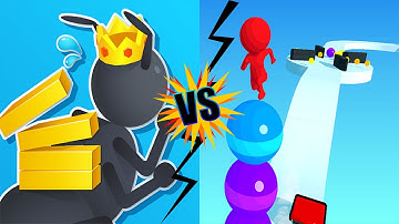 Tiny Run 3D Vs Stack Rider Max All New Levels Walkthrough Android iOS Gameplay KMG17