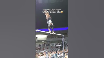 Hard not to be impressed when watching the GOAT🐐😳 #gymanstics #simonebiles #judge #reaction #bars