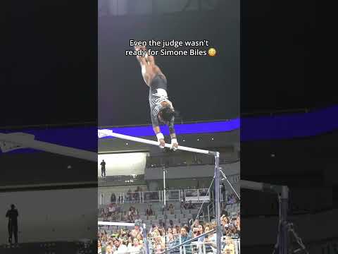 Hard not to be impressed when watching the GOAT🐐😳 #gymanstics #simonebiles #judge #reaction #bars