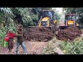 Leveling Super NARROW ROUGH HILLY Road-Jcb Eco Backhoe