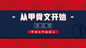 【从甲骨文开始学汉字】 甲骨文中的家人！Learn Chinese Characters from Oracle！