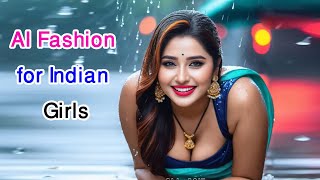 Beautiful-Looking Style 💖  AI Fashion for Indian Girls on Rainy Days collection