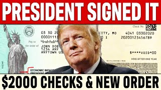 PRESIDENT SIGNED IT! Trumps $2000 Stimulus Check Update | EXECUTIVE ORDER | New Details Are OUT!
