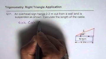 Q11 Length of the Cable Application Trigonometric Ratios