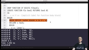 Advanced SQL — Chapter #07 — Video #53 — PL/SQL: block structure, variable declarations and scoping