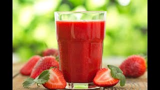 طريقة عمل عصير فراولة بالموز