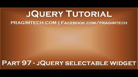 jQuery selectable widget