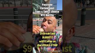 $8.95 PASTRAMI Breakfast Burrito + COFFEE #travelfood #shortstravel #lasvegas #vegasfood #vegaslife