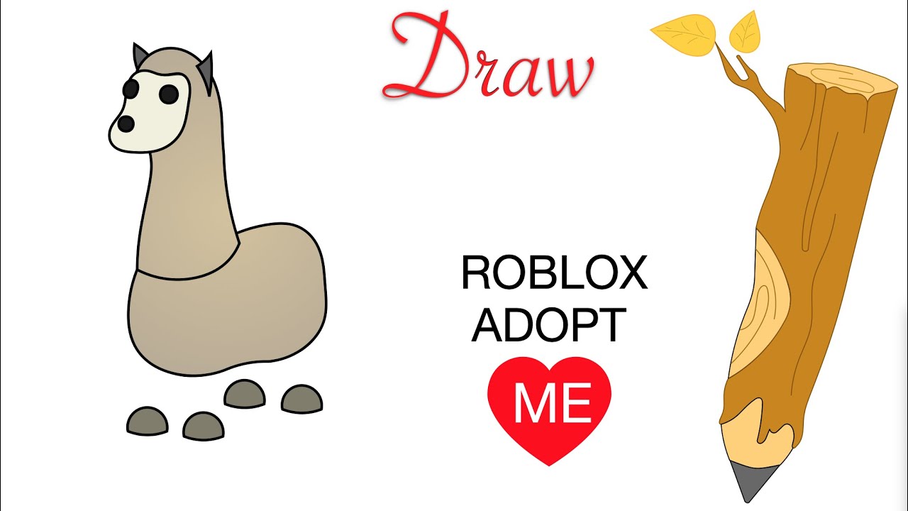 How To Draw A Llama Roblox Adopt Me Pet Youtube - roblox llama