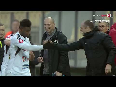 GOOOL! Chindia - U Cluj 0-1. Thiam se distrează cu fundașii adverși și înscrie un gol FABULOS!