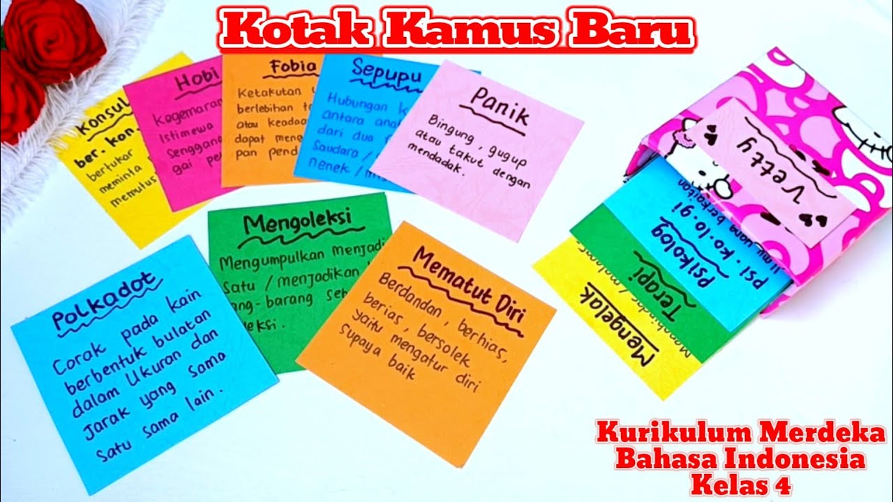 Cara Membuat Kotak Kamus Baru / Tugas Bahasa Indonesia Kelas 4 / Kurikulum Merdeka