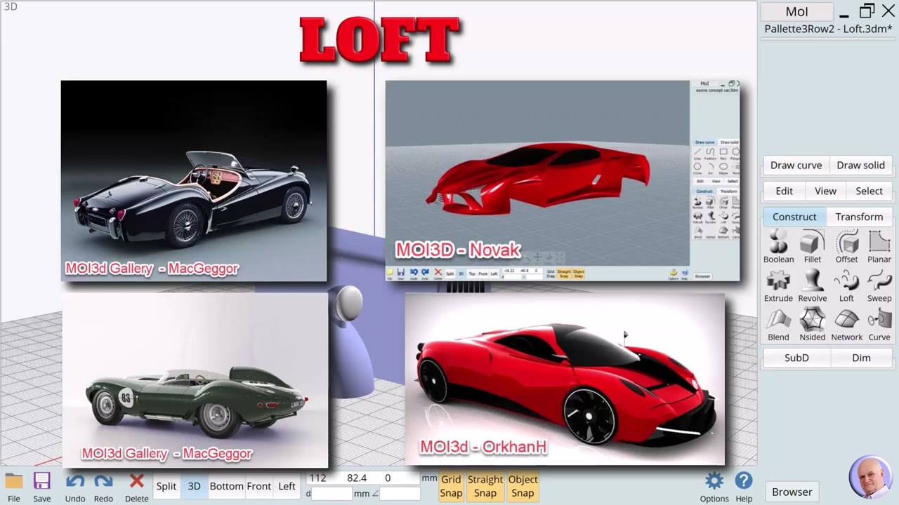 MOI3D:  110C Loft Sweep