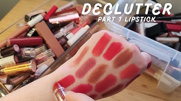 Lipstick declutter | 2024 makeup declutter part 1