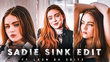 Sadie Sink Ft. Lean On Edit Video 🔥. lean on X sadie sink edit ❤️ video.