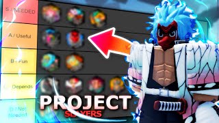 Tier list for trade items, Project Slayers Wiki