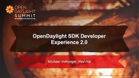 OpenDaylight SDK Developer Experience 2.0 Michael Vorburger
