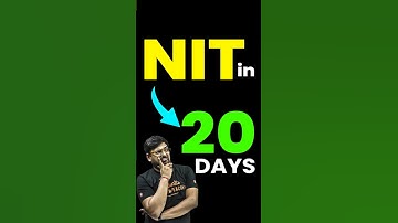 Confirm NIT Only in 20 Days!😱#iit #jee #jeeexam #jee2026 #jeemain #shorts #jeepreparation #harshsir