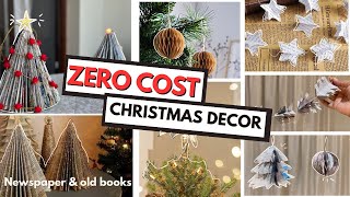 DIY EASY|SIMPLE| ZEROBUDGET CHRISTMAS CRAFT TUTORIALS|Paper Craft Folding |Newspaper CHRISTMAS DECOR