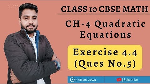 Class10 Math Ch-4 Ex-4.4 Ques no.5 NCERT||कक्षा 10 गणित द्विघात समीकरण प्रश्‍नावली 4.4 #ltstclasses