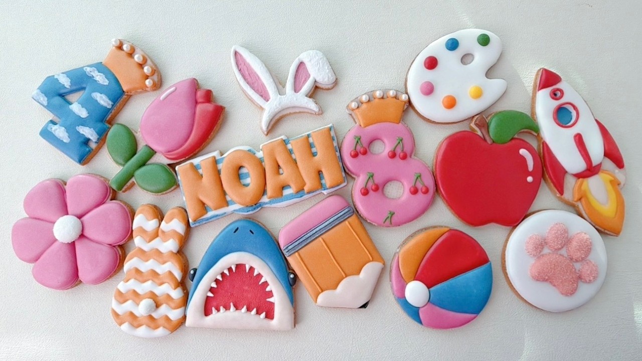 🍒Easy Cookie Decorating with Royal Icing~Beginners Friendly ~Cookie Art #satisfying #eastercookies