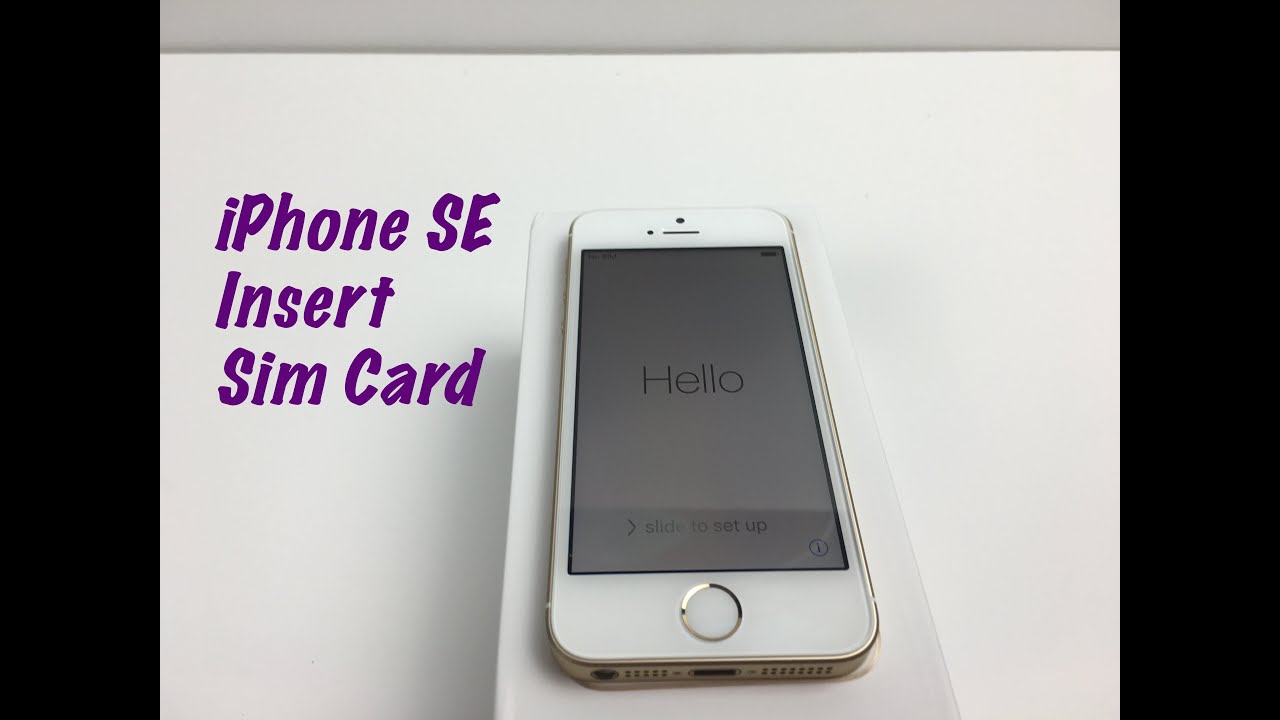 iPhone SE Basics: Inserting Sim Card
