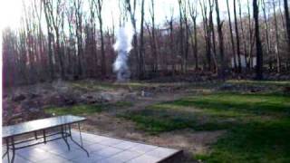 Homemade aerial shell failure