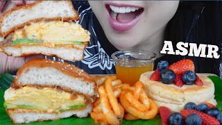 EATING BREAKFAST FOR DINNER (ASMR SOUNDS) SOFT WHISPERS | SAS-ASMR