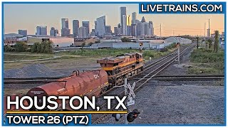 🔴 LIVE Trains | Houston, Texas (Tower 26) PTZ + Chat