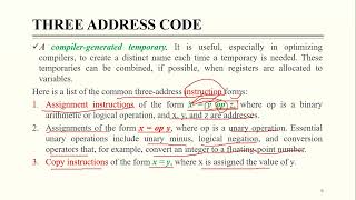 Three Address Code