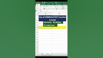 Excel Function:  Display Formulas as Text : FORMULATEXT‼️ #shorts #ytshorts #ytviral