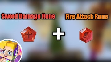 Power Of Sword Damage and Fire Attack Rune in BlockMan GO bedwars🙀?