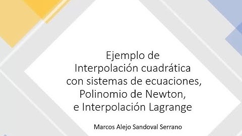 Ejemplo de Interpolación Cuadrática