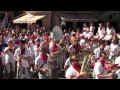 Pasacalles Peñas de San Fermín llegando a la plaza de toros 2015