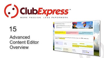 ClubExpress - 15 Advanced Content Editor Overview