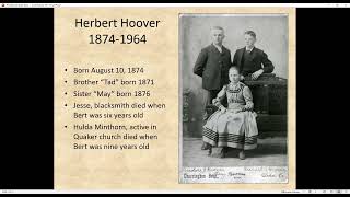 Iowa History 101: Bert and Lou: The Story of the Herbert Hoover Family