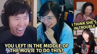 Dad Toast Caught Lily Leaving their Movie Night to Play with Her Friends