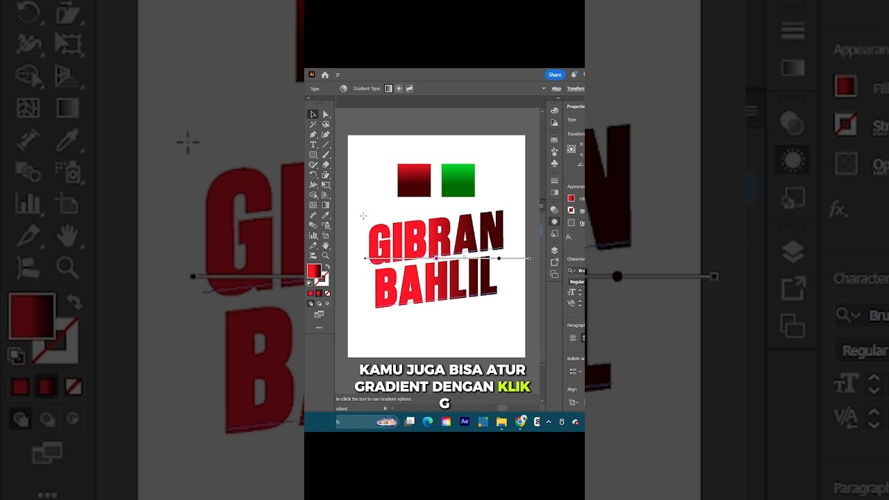 TIPS UBAH WARNA TEKS JADI GRDIENT 