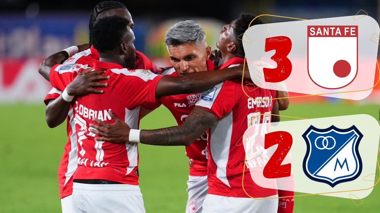 Independiente Santa Fe 3 - 2 Millonarios Fc ⚽ LIGA BETPLAY ⭐ LIGA COLOMBIANA (CC 3.0) RADIO