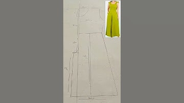 Stylish jumpsuit pattern drafting tutorial/fashion trends 2024