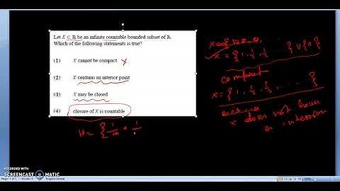 X be an infinite bounded countable subset of R........||CSIR NET -dec 2019